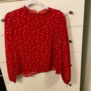 long sleeve heart top